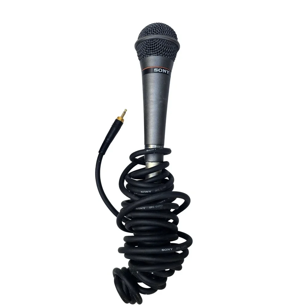 Sony F-VX50 Cardioid Dynamic Microphone Wired Handheld Mic Made in Japan Grey